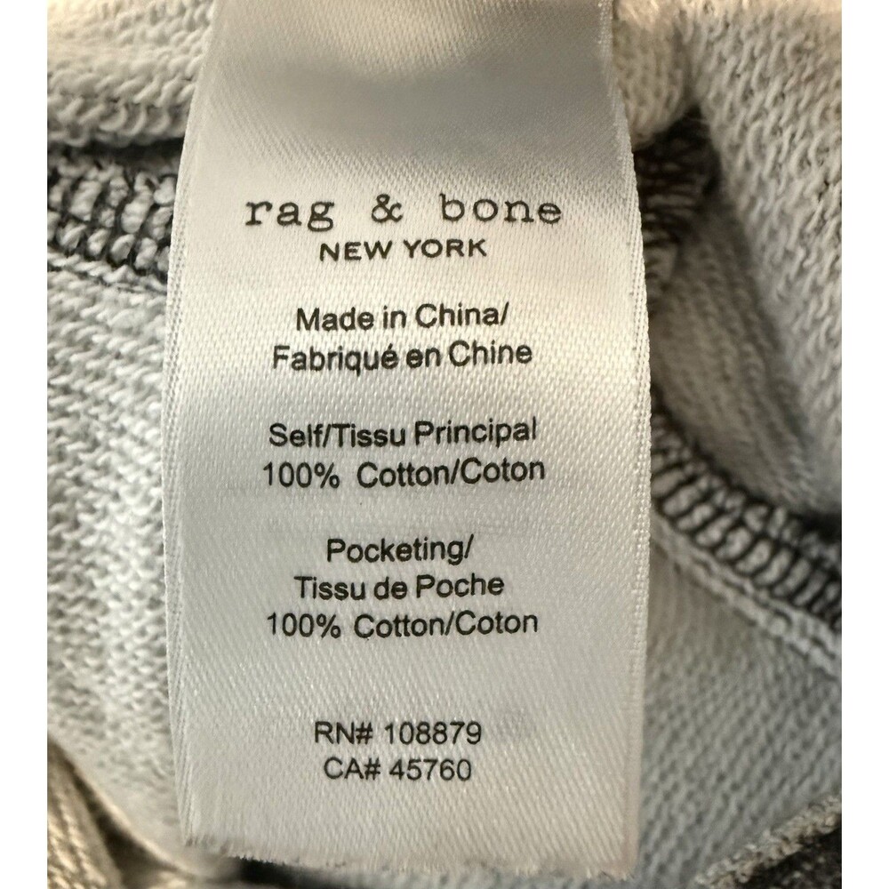 Rag & Bone Miramar Jeans 31 Wide Leg Gray Cotton Terry Sweatpant Denim Look - Picture 8 of 8
